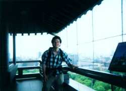 Alex at the top of Osaka-jo