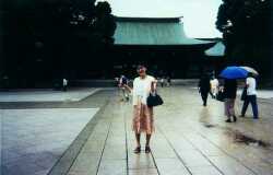 Kazuko at the shrine