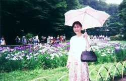 Kazuko at the garden